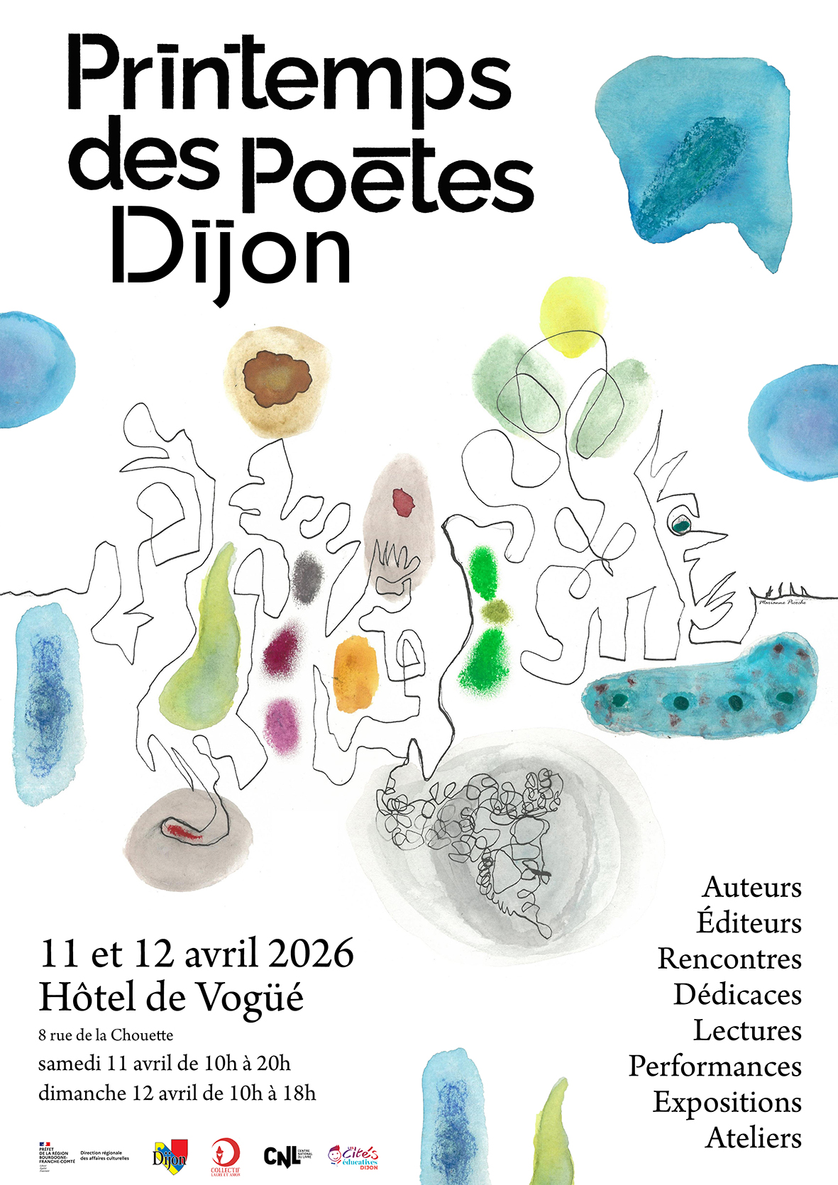 affiche 2026 printemps des poetes dijon